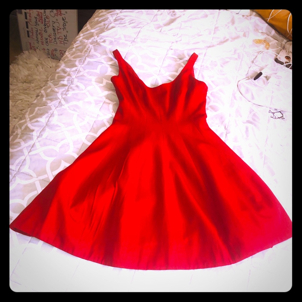 Betsy & Adam Fit & Flare red dress size 4